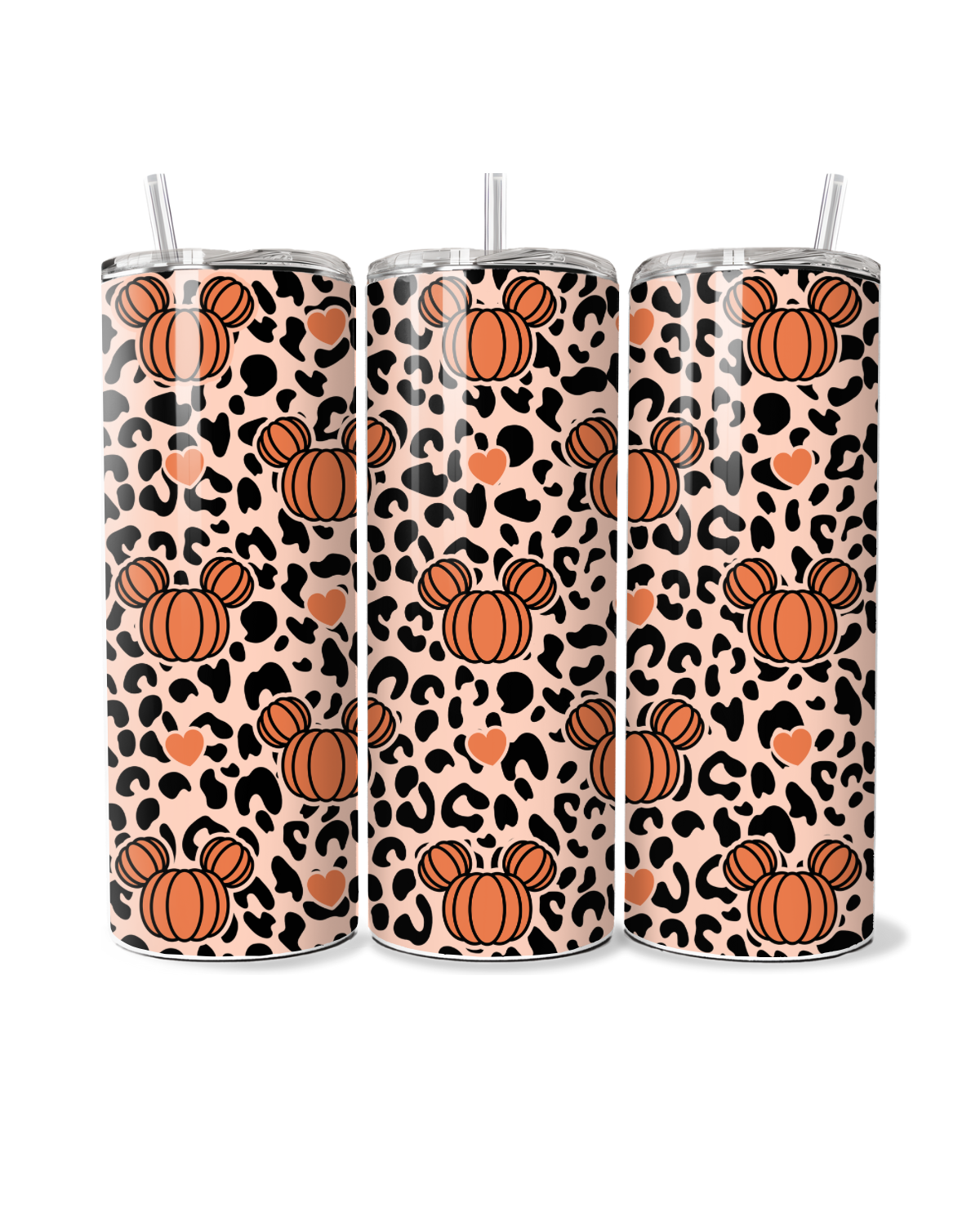 Leopard Print Autumn Mouse 20oz Tumbler