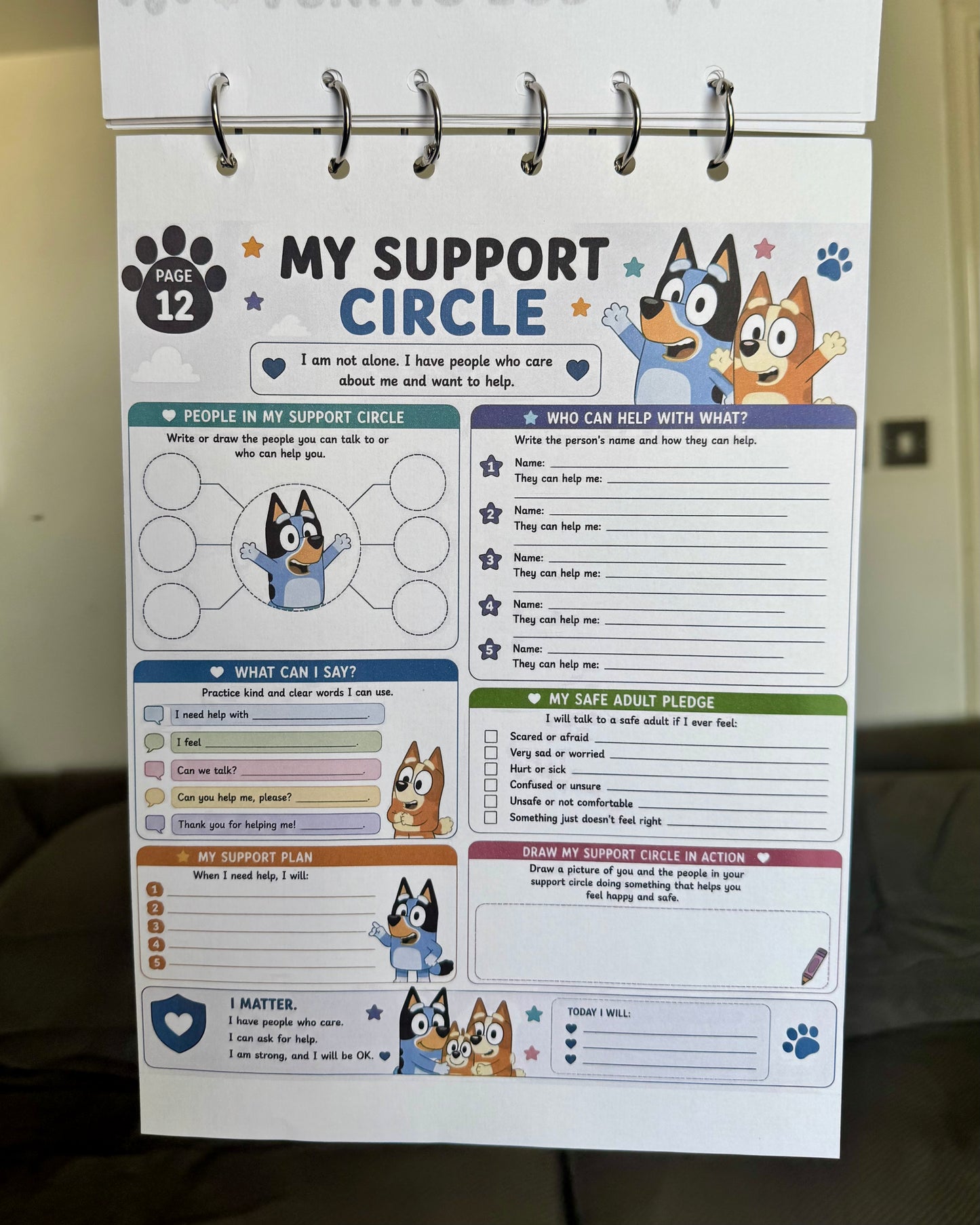 Personalised Bluey A4 Emergency Binder