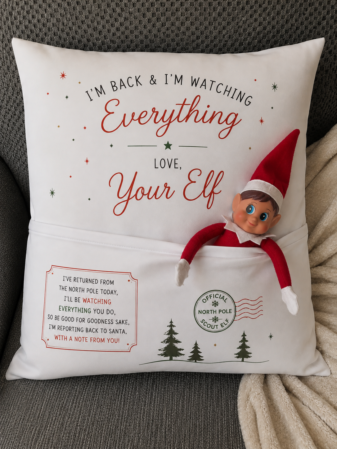 Personalised Elf Pillow (Tester Price)