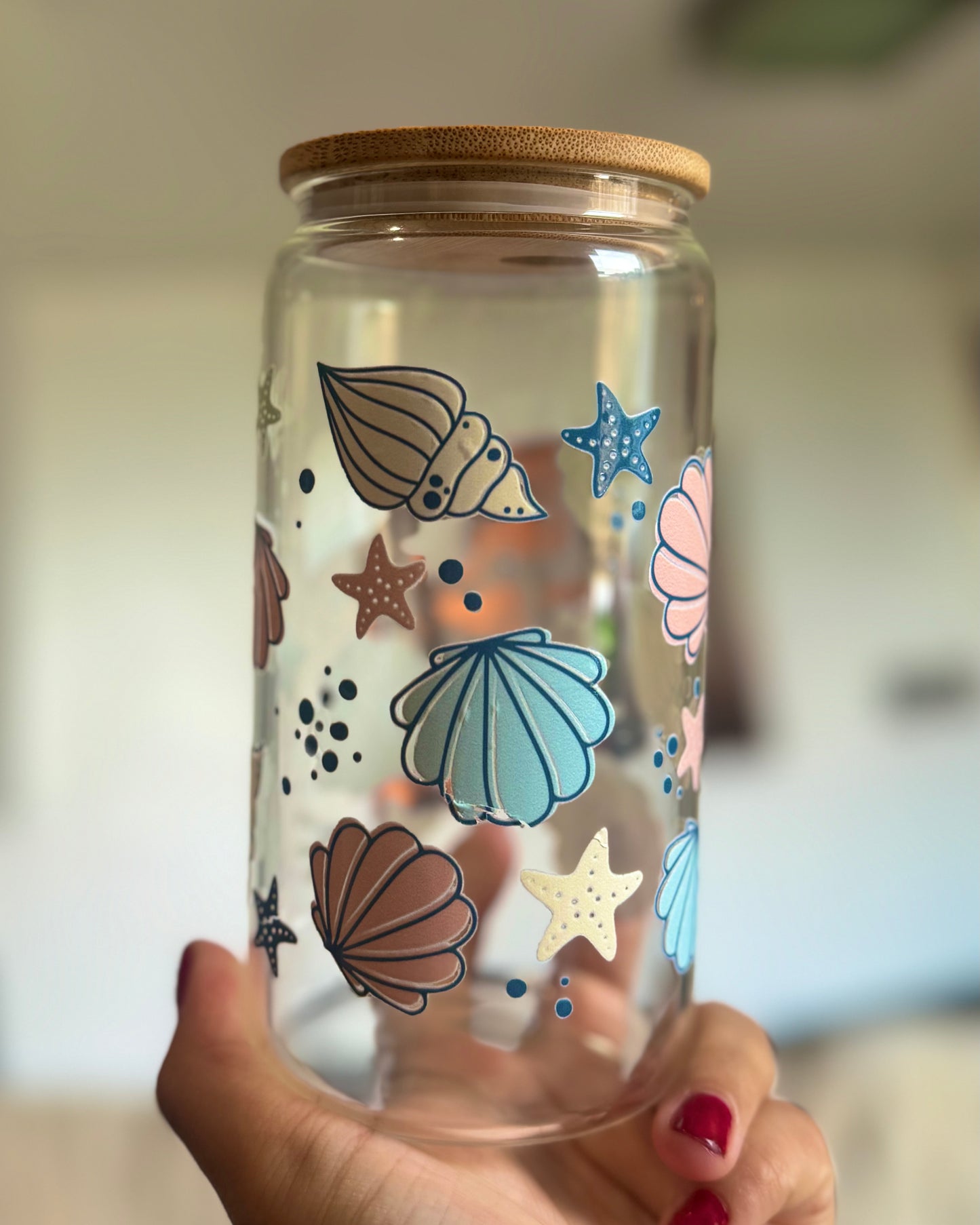 Sea Shells 16oz Libbey Glass