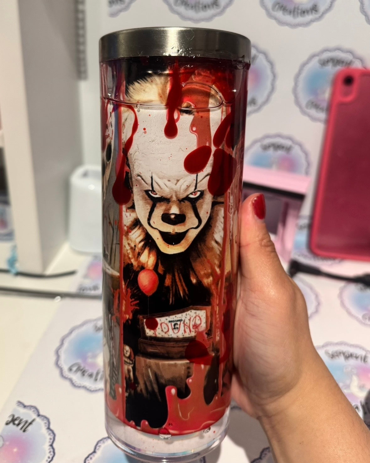 Horror Squad Blood Drip Snowglobe 20oz Tumbler