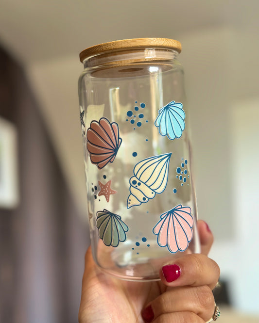 Sea Shells 16oz Libbey Glass