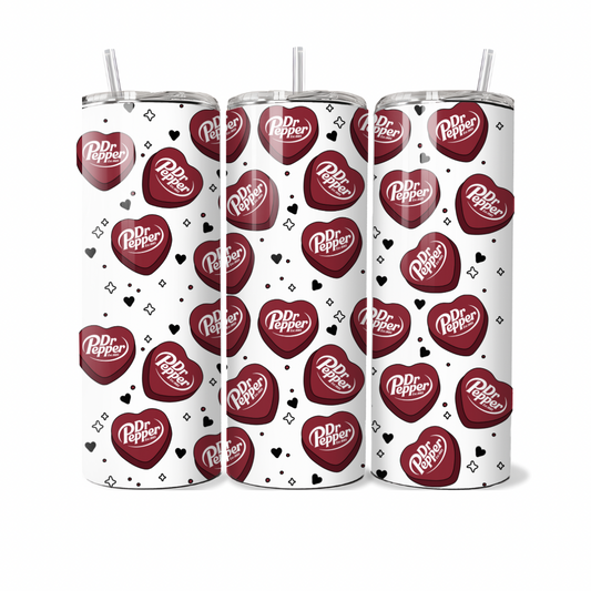 Dr Pepper Hearts 20oz Tumbler