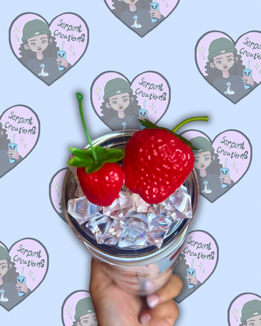 Strawberry Sando 20oz Tumbler with Decorated Lid