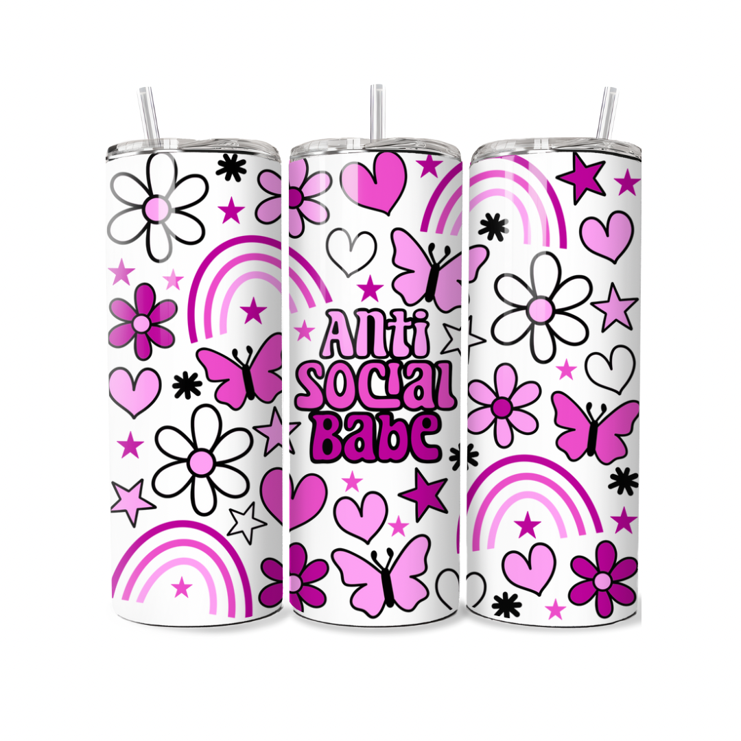 Anti Social Babe Mental Health Tumbler - Serpent Creations