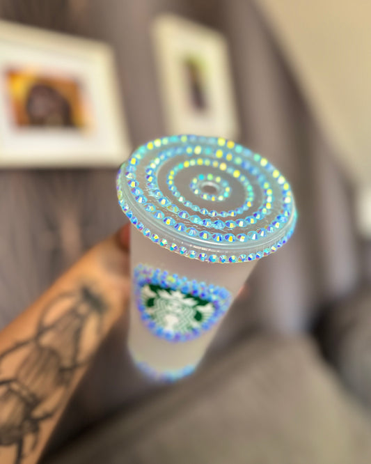 Blue Lagoon Rhinestone Starbucks Venti Cup