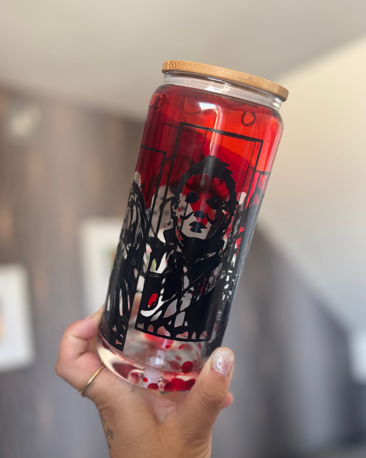 Horror Blood Drip 20oz Snowglobe Libbey Glass