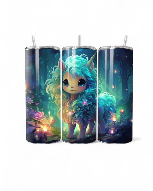 Neon Unicorn 20oz Tumbler