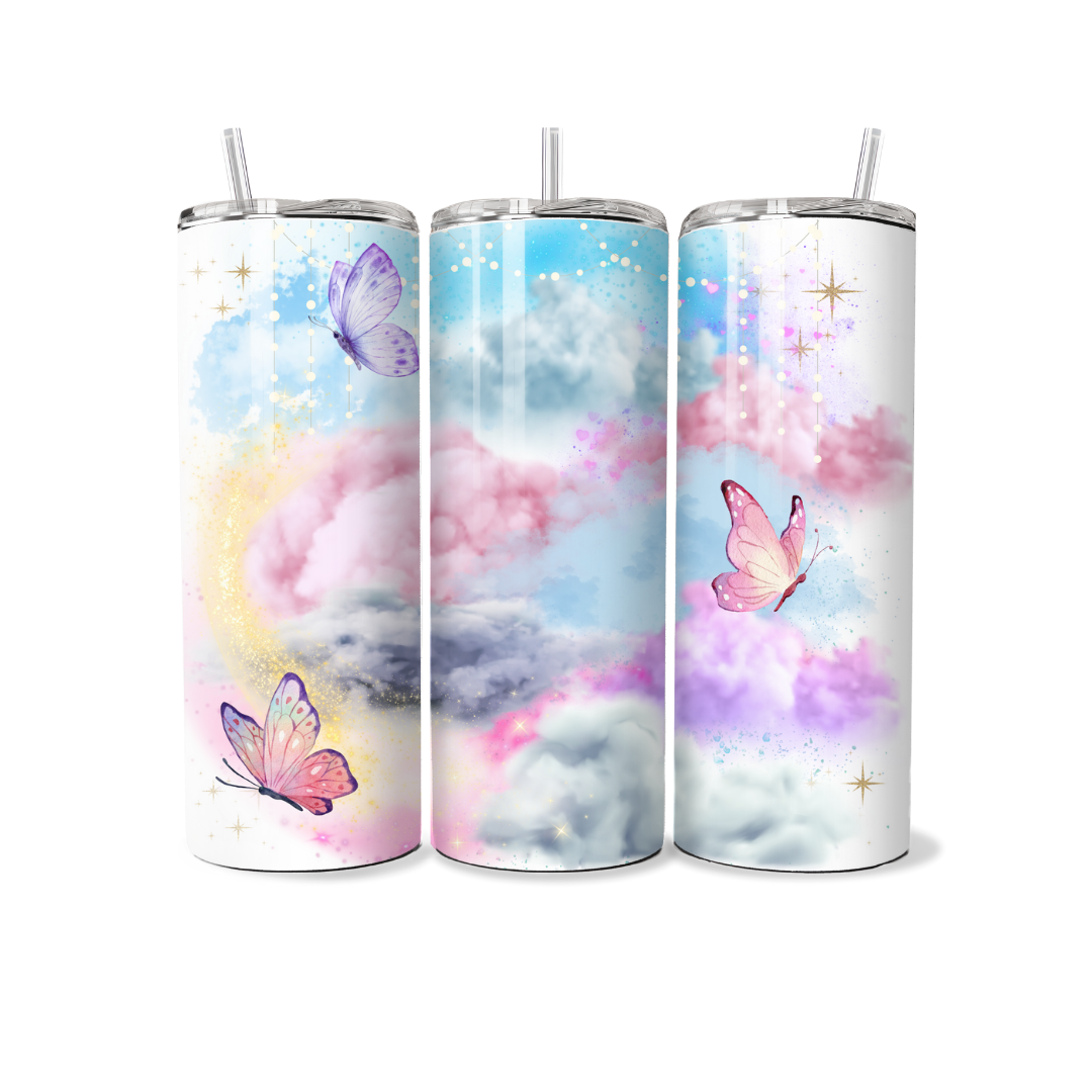 Cloudy Butterflies 20oz Tumbler