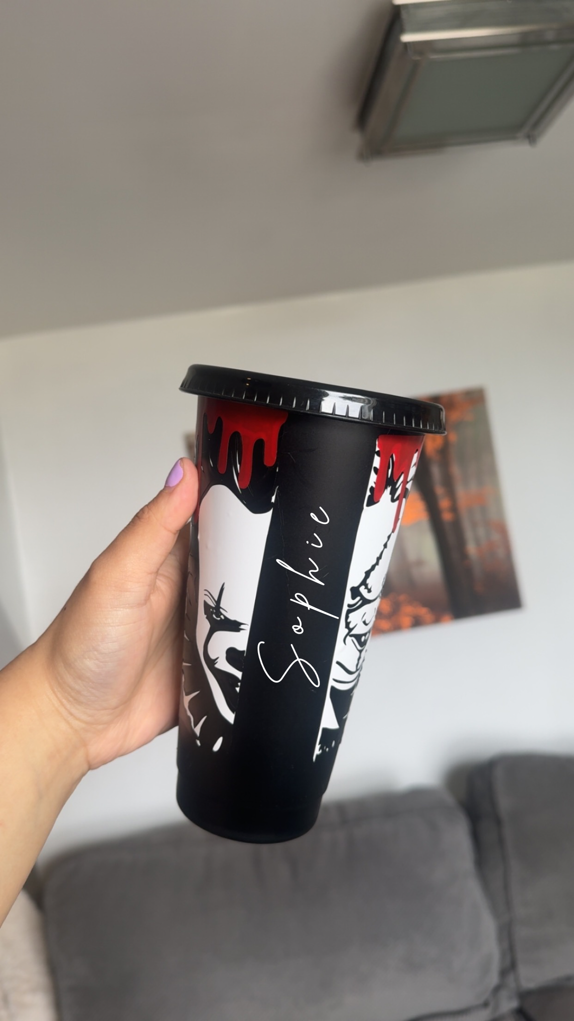 Personalised Horror 24oz Cold Cup