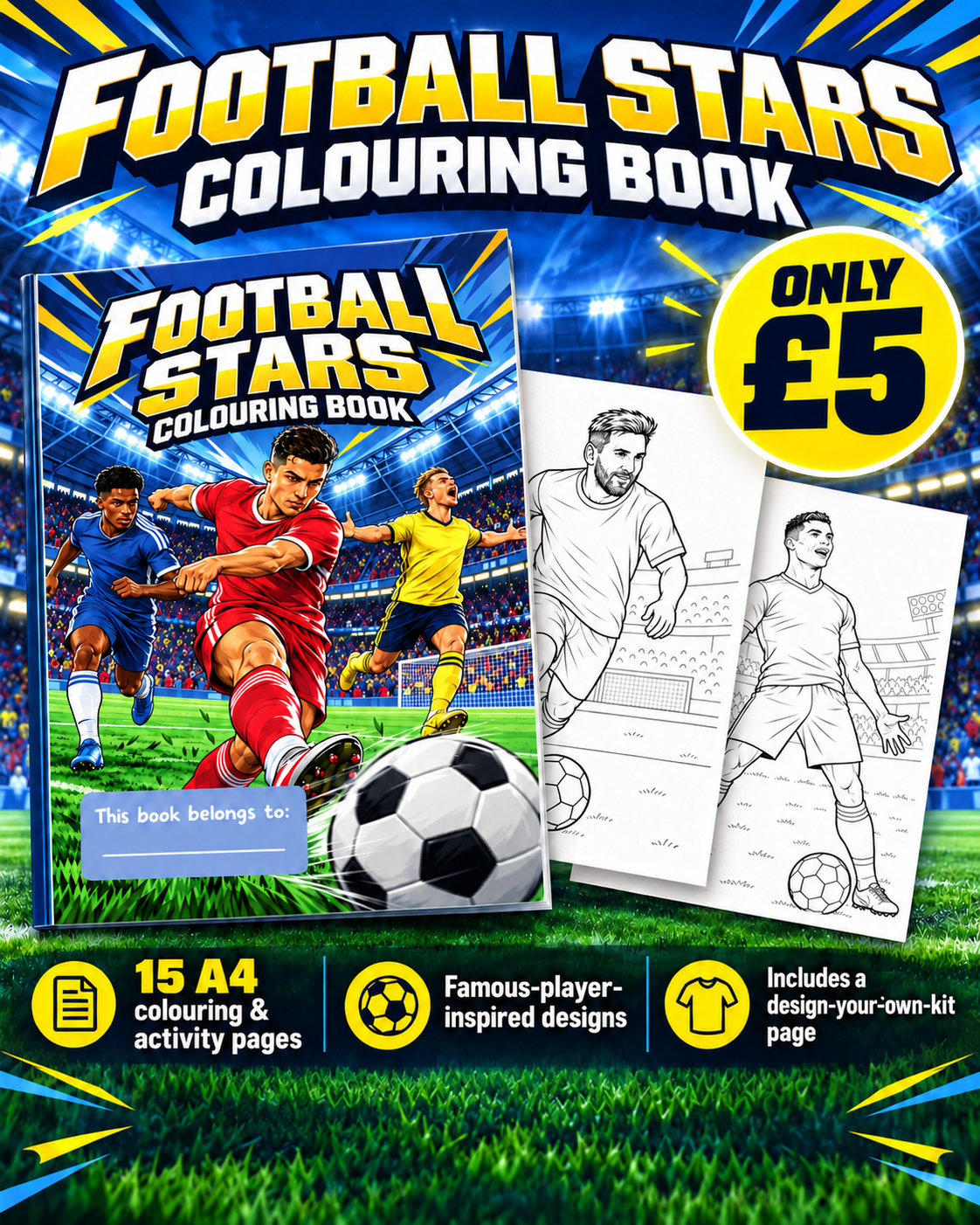 Football Stars Colouring Book