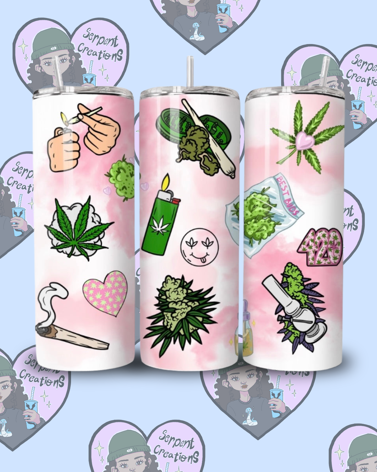 420 Pink 20oz Tumbler