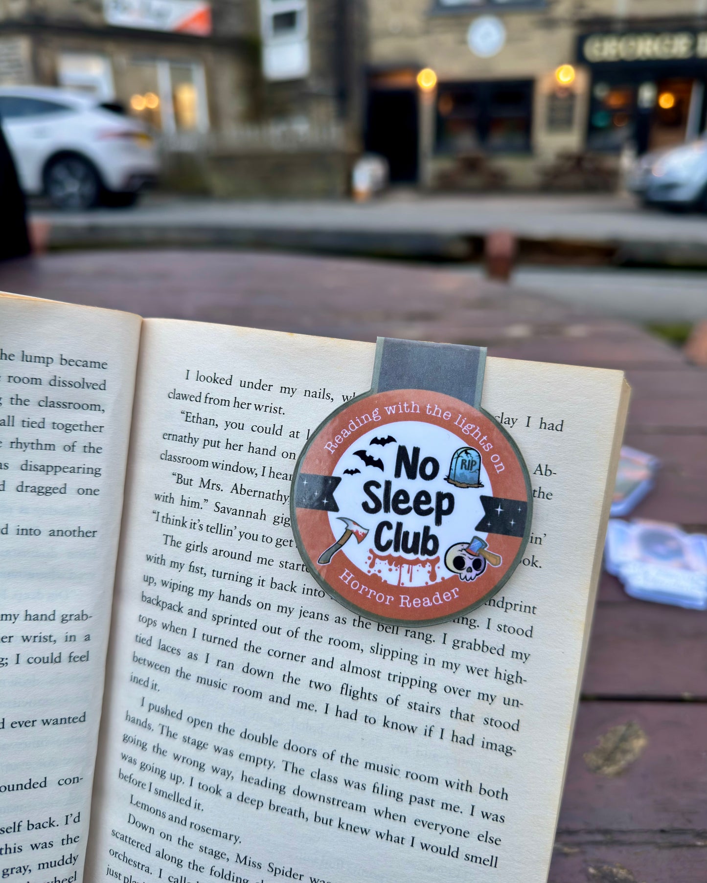 No Sleep Horror Club Magnetic Bookmark