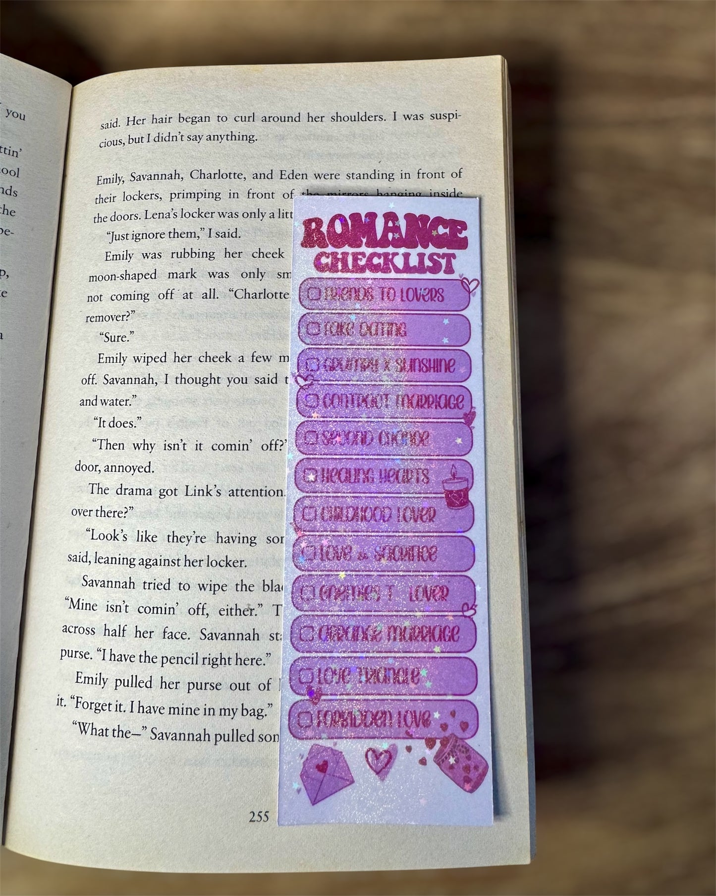 Themed Glittery Bookmark Set of 5