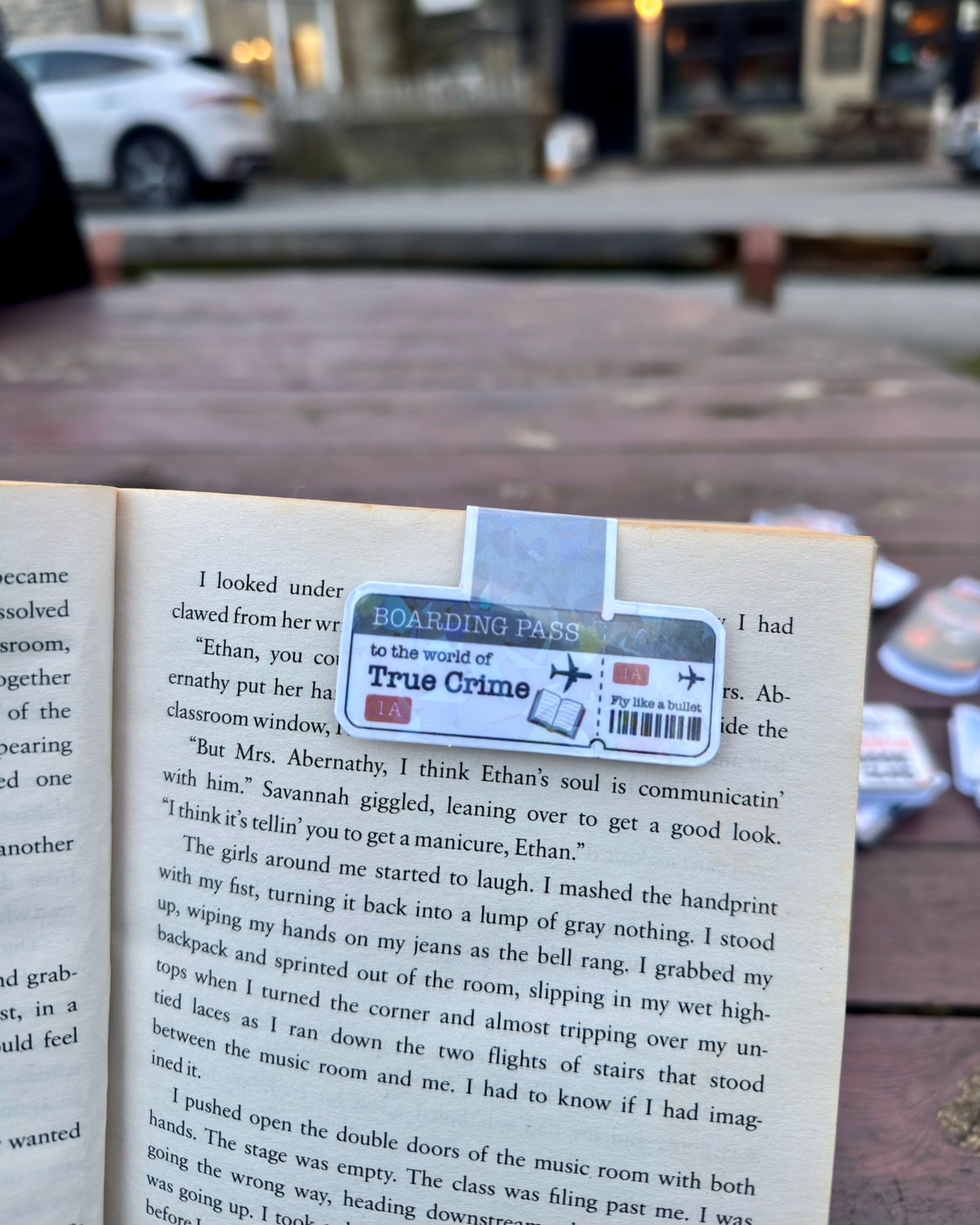 True Crime Boarding Pass Magnetic Bookmark