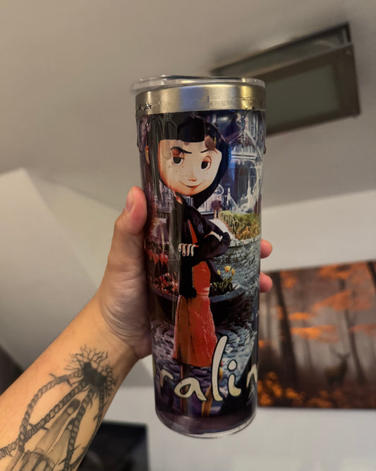 Coraline Purple Lava Lamp Snowglobe 20oz Tumbler