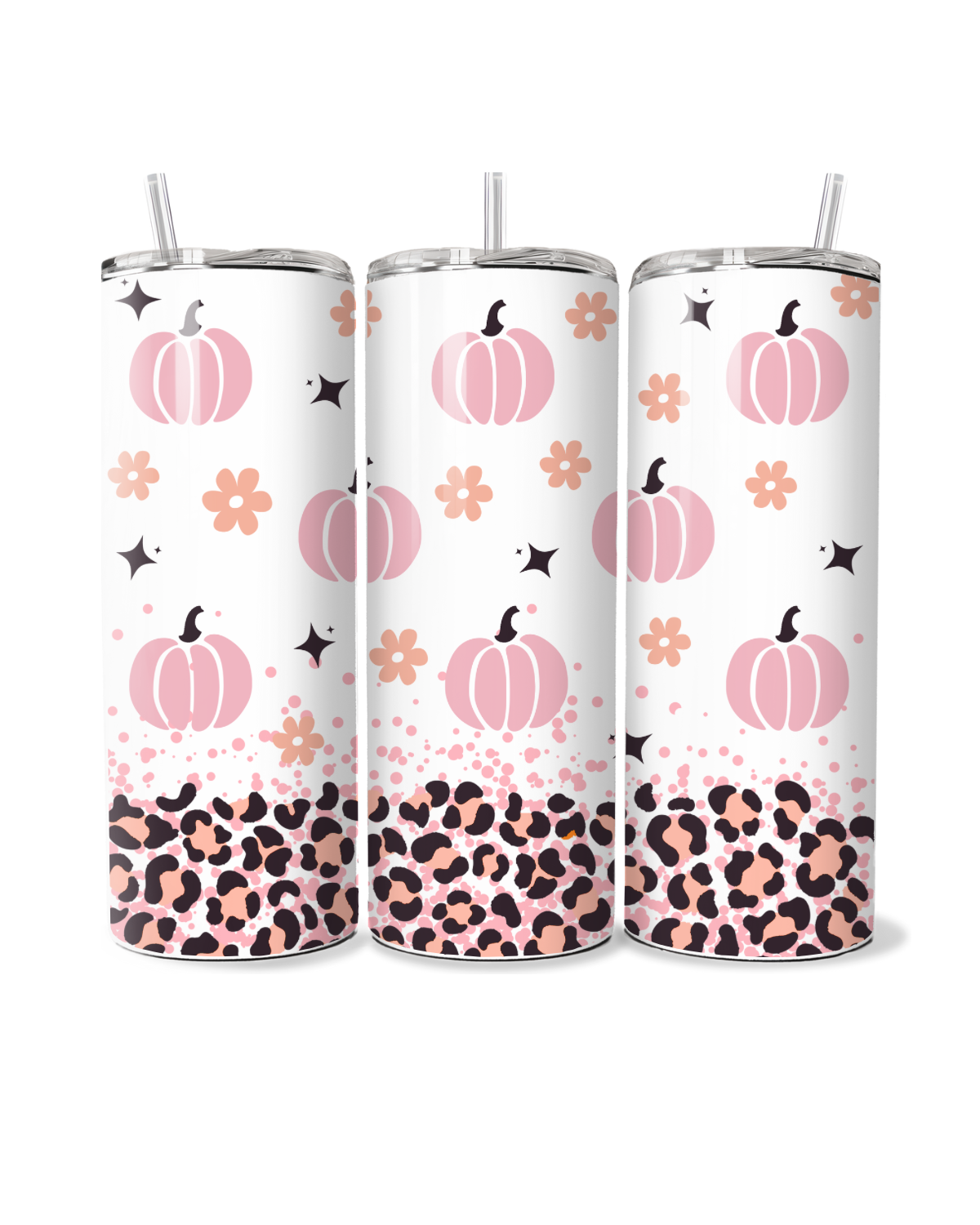 Pumpkin Flower & Stars 20oz Tumbler