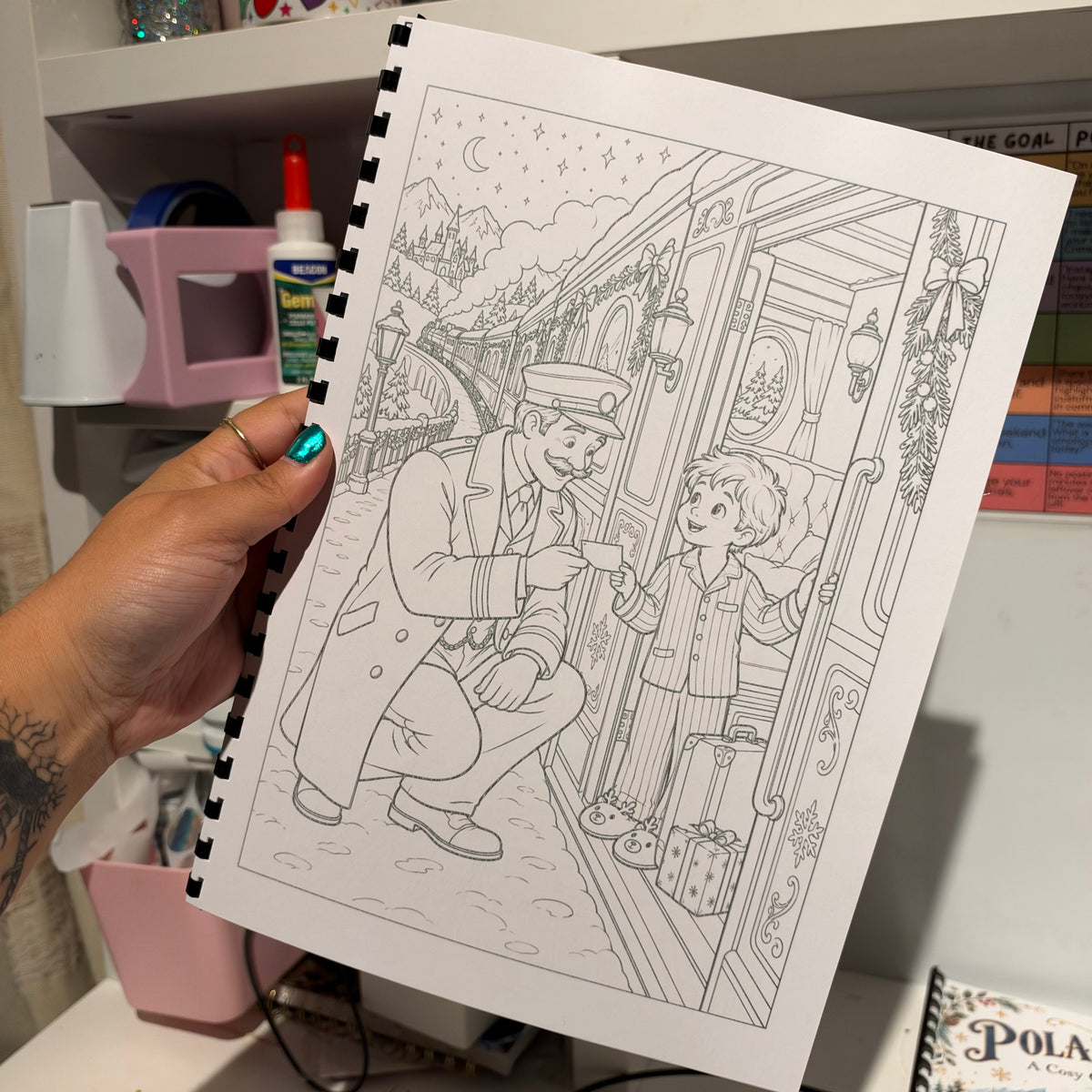 Polar Express Inspired Colouring Book