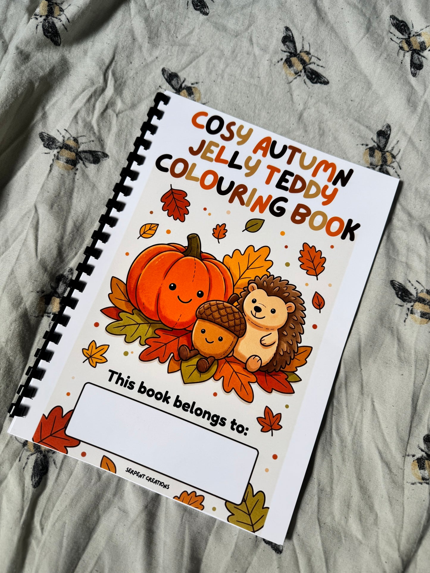 Cosy Autumn Jelly Teddy Colouring Book
