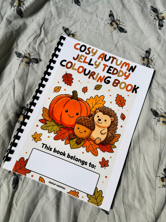 Cosy Autumn Jelly Teddy Colouring Book