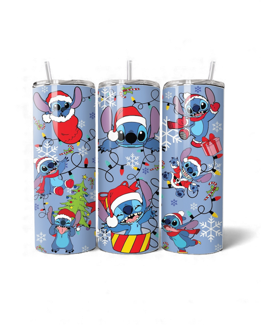 Christmas Blue Alien 20oz Tumbler