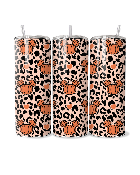 Leopard Print Autumn Mouse 20oz Tumbler