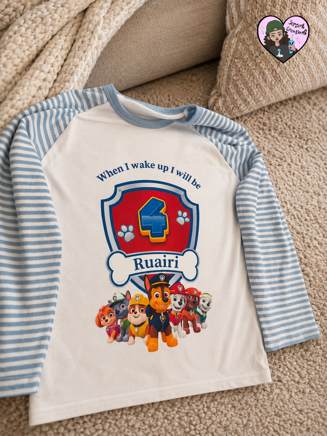 Custom “When I Wake Up” Pyjamas