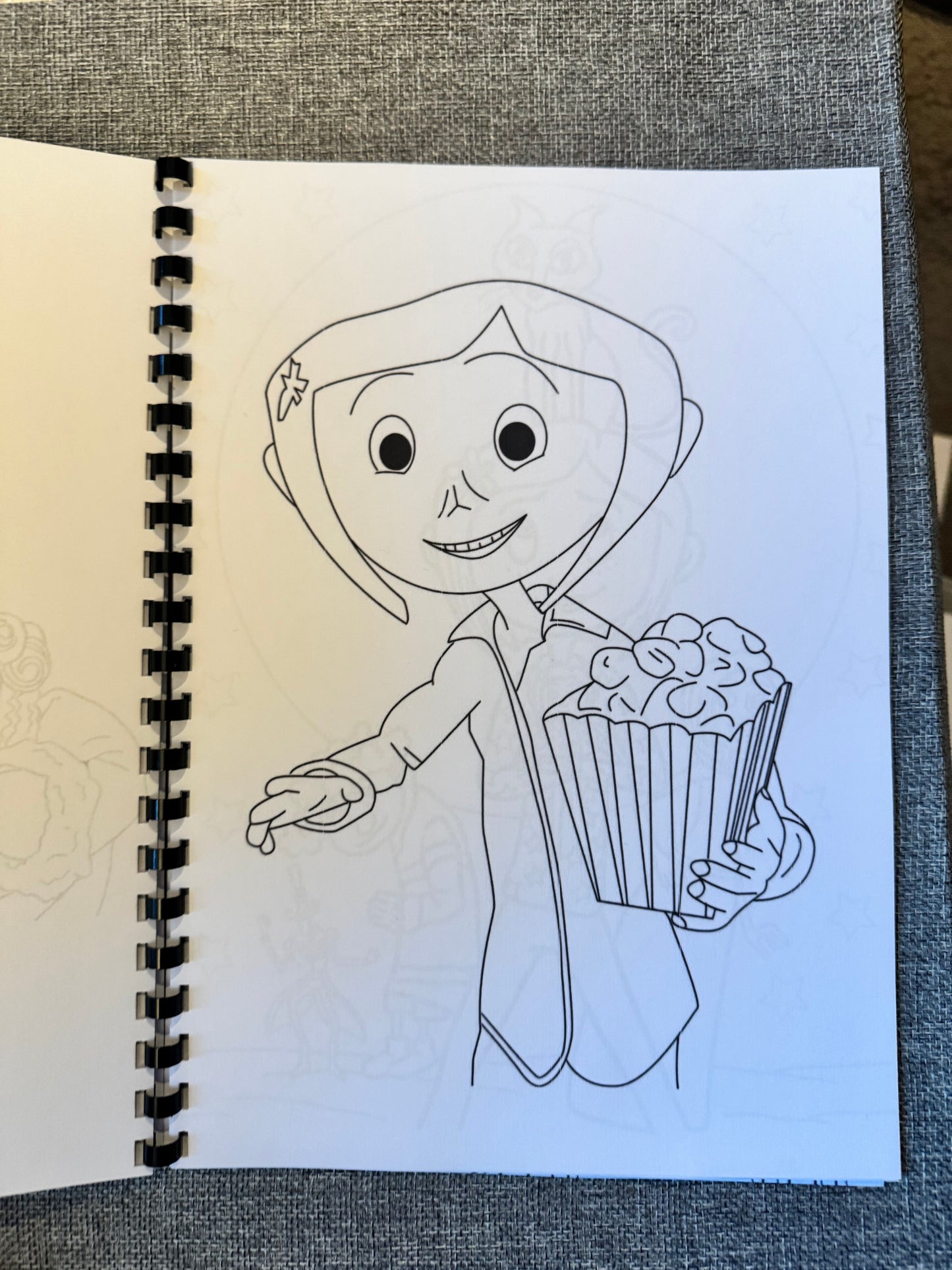 Spooky Button-Eyed Girl Colouring Book