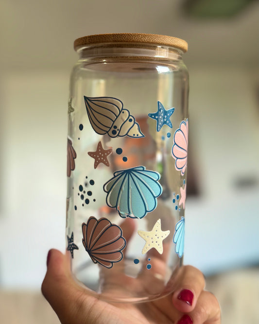 Sea Shells 16oz Libbey Glass
