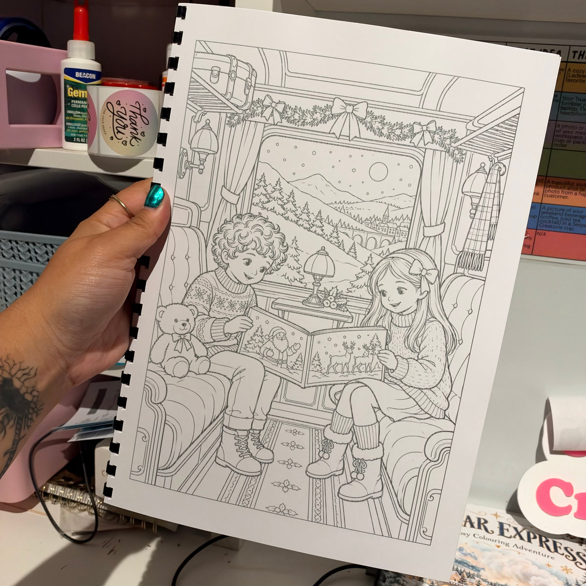 Polar Express Inspired Colouring Book