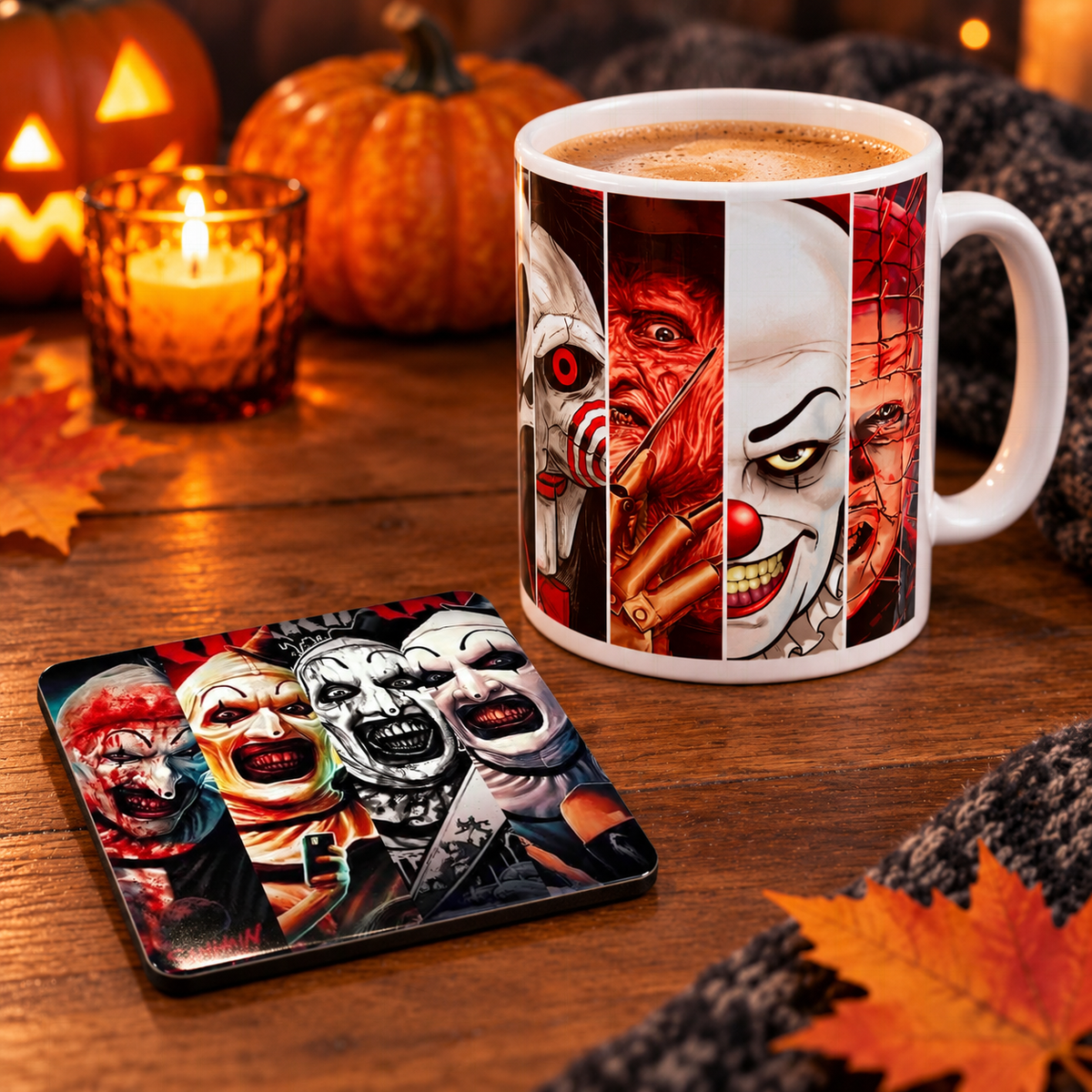 Horror Slides 11oz Mug & Ceramic Coaster Set