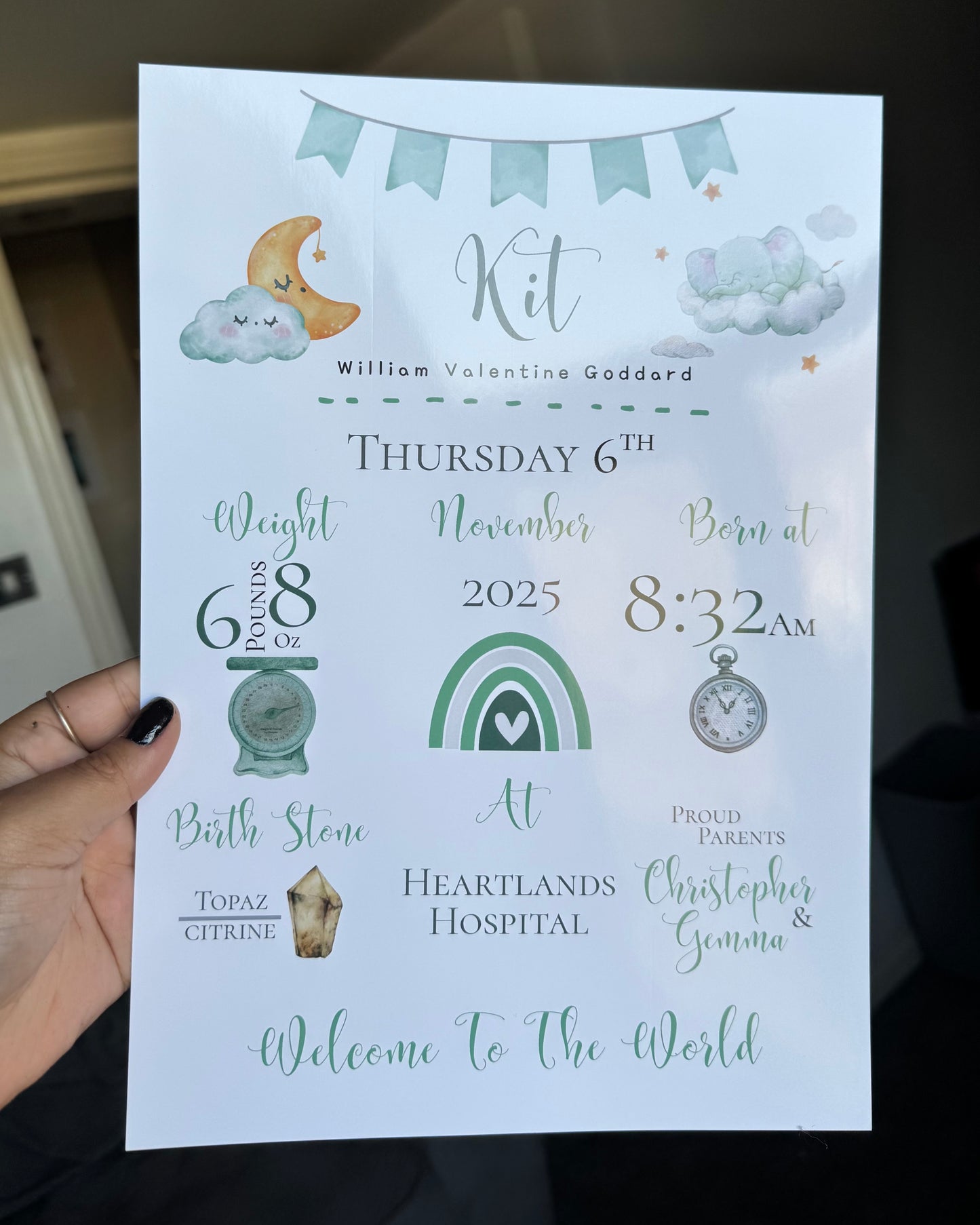 Personalised Baby Certificate