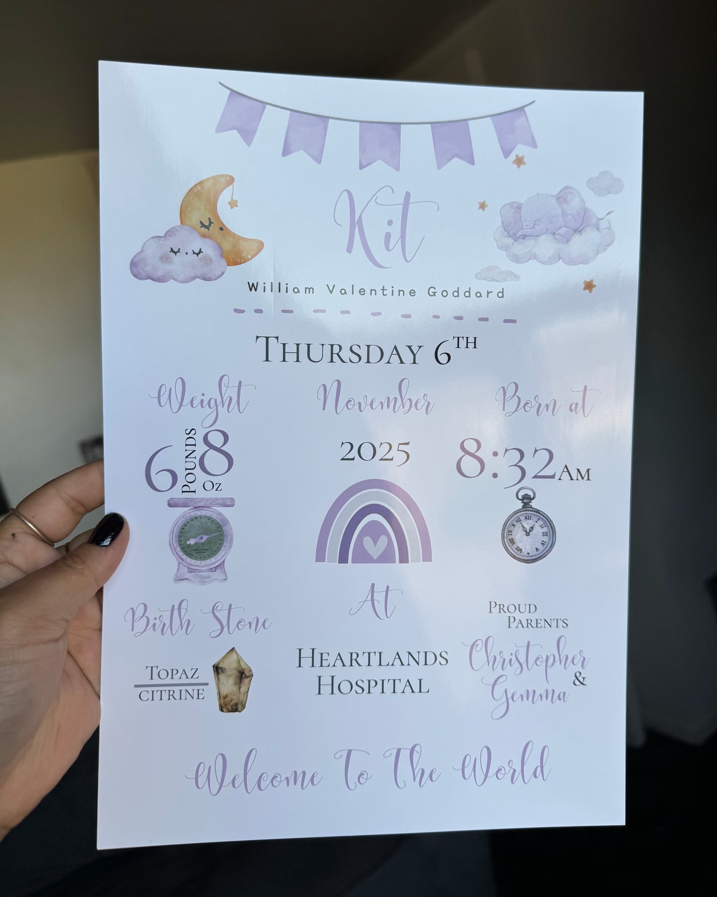 Personalised Baby Certificate