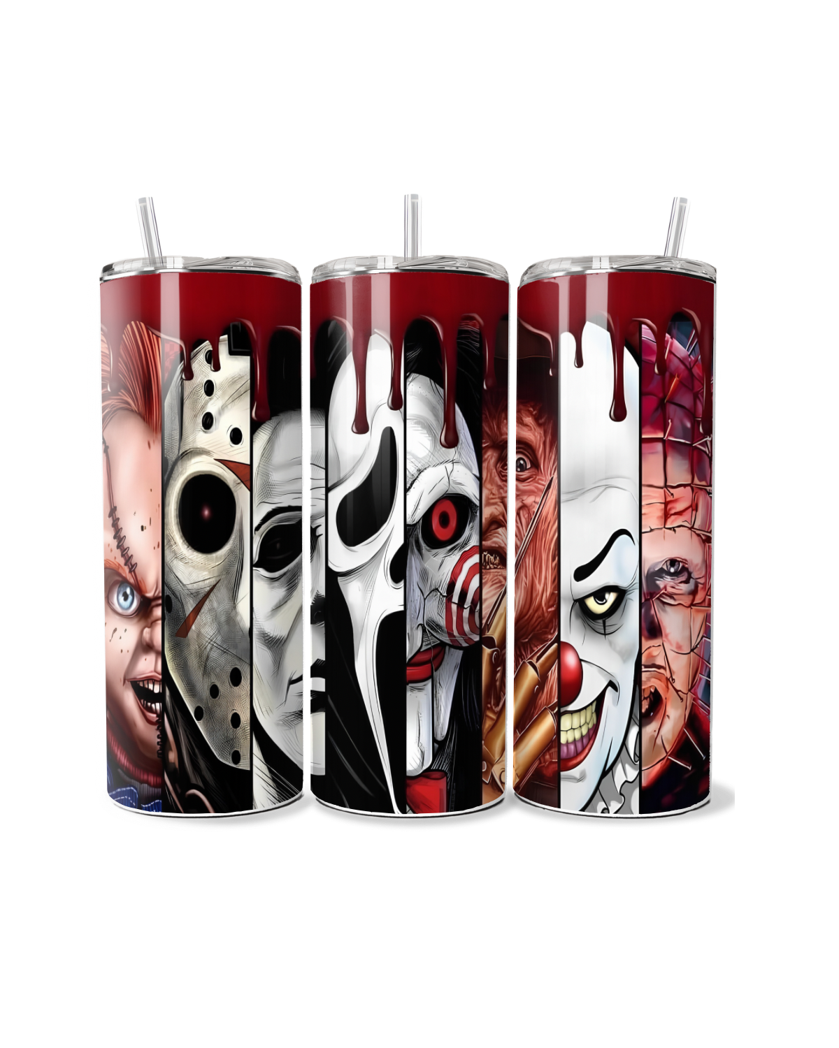 Horror Face Slides 20oz Tumbler