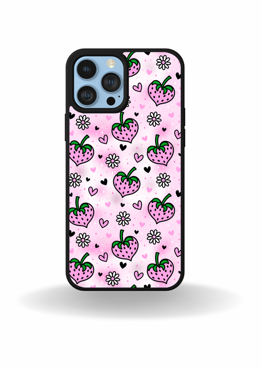 Pink Strawberry Hearts Phone Case