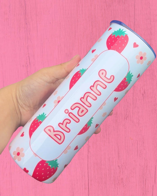Red Strawberry 20oz Tumbler - Add a name