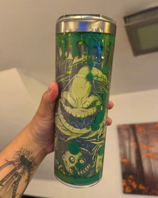 Oogie Boogie Green Lava Lamp Snowglobe 20oz Tumbler
