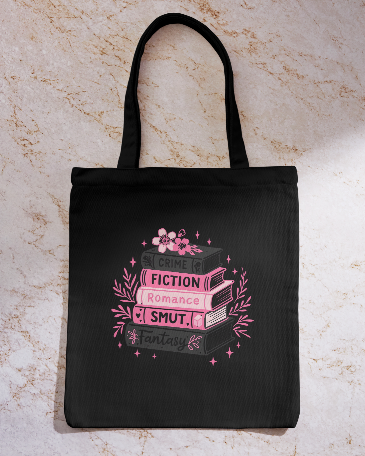 Book Stack Tote Bag