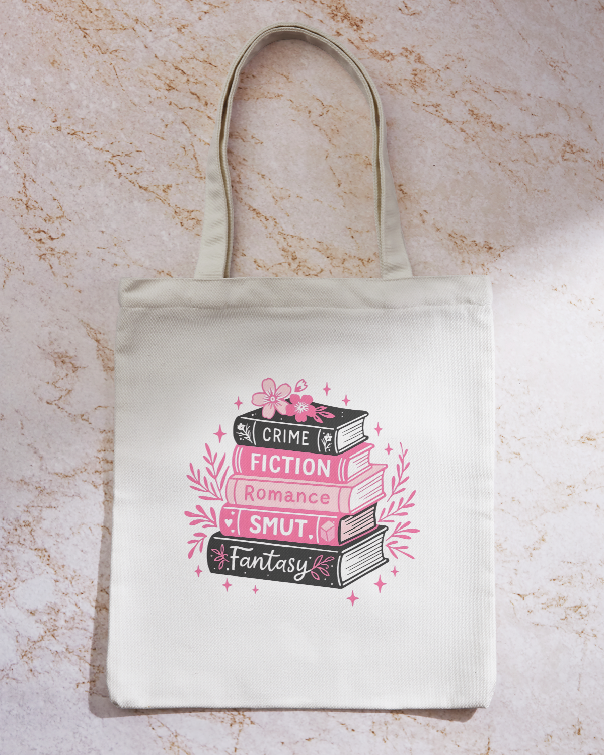 Book Stack Tote Bag