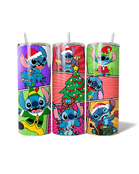 Christmas Blue Alien 2 20oz Tumbler