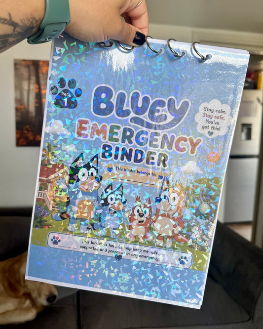 Personalised Bluey A4 Emergency Binder