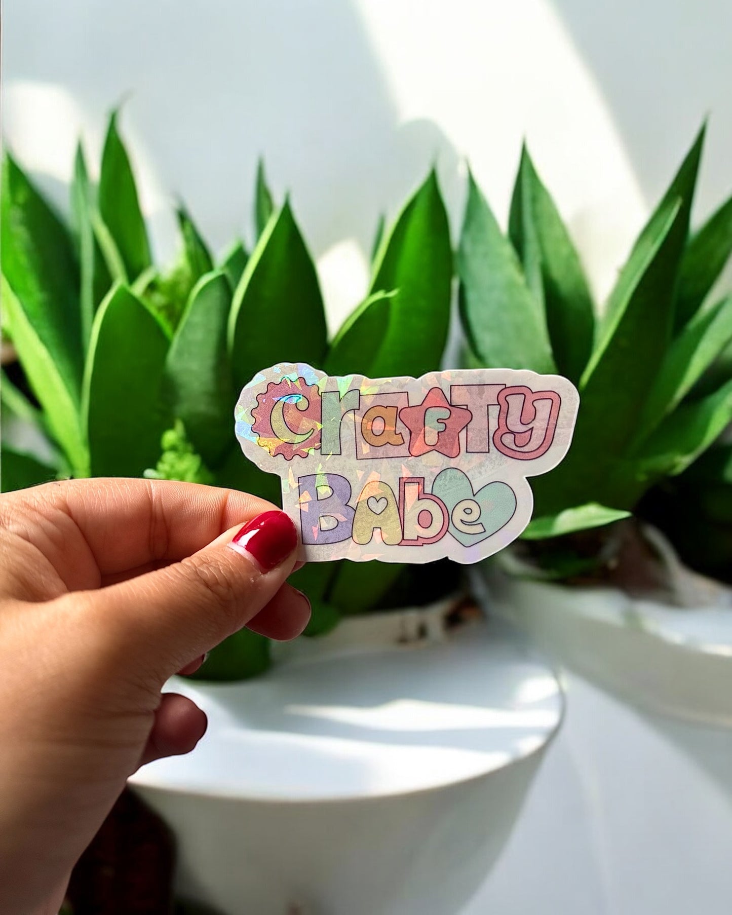 Crafty Babe Holographic Sticker