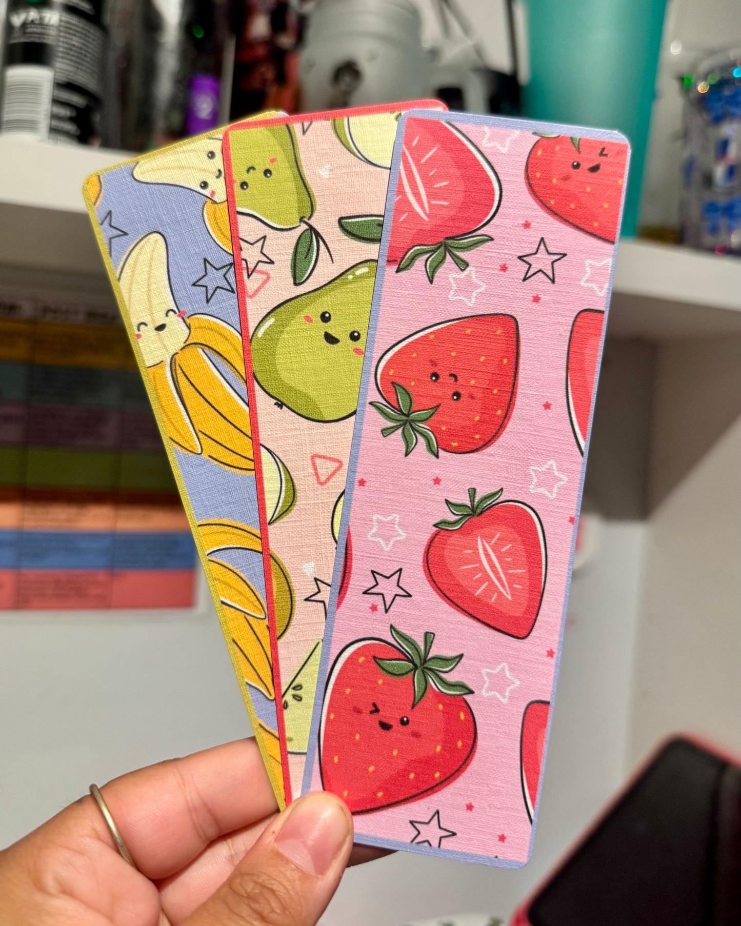 Fruity Linen Bookmark Set of 3