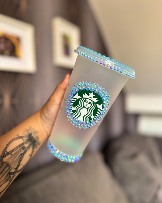 Blue Lagoon Rhinestone Starbucks Venti Cup