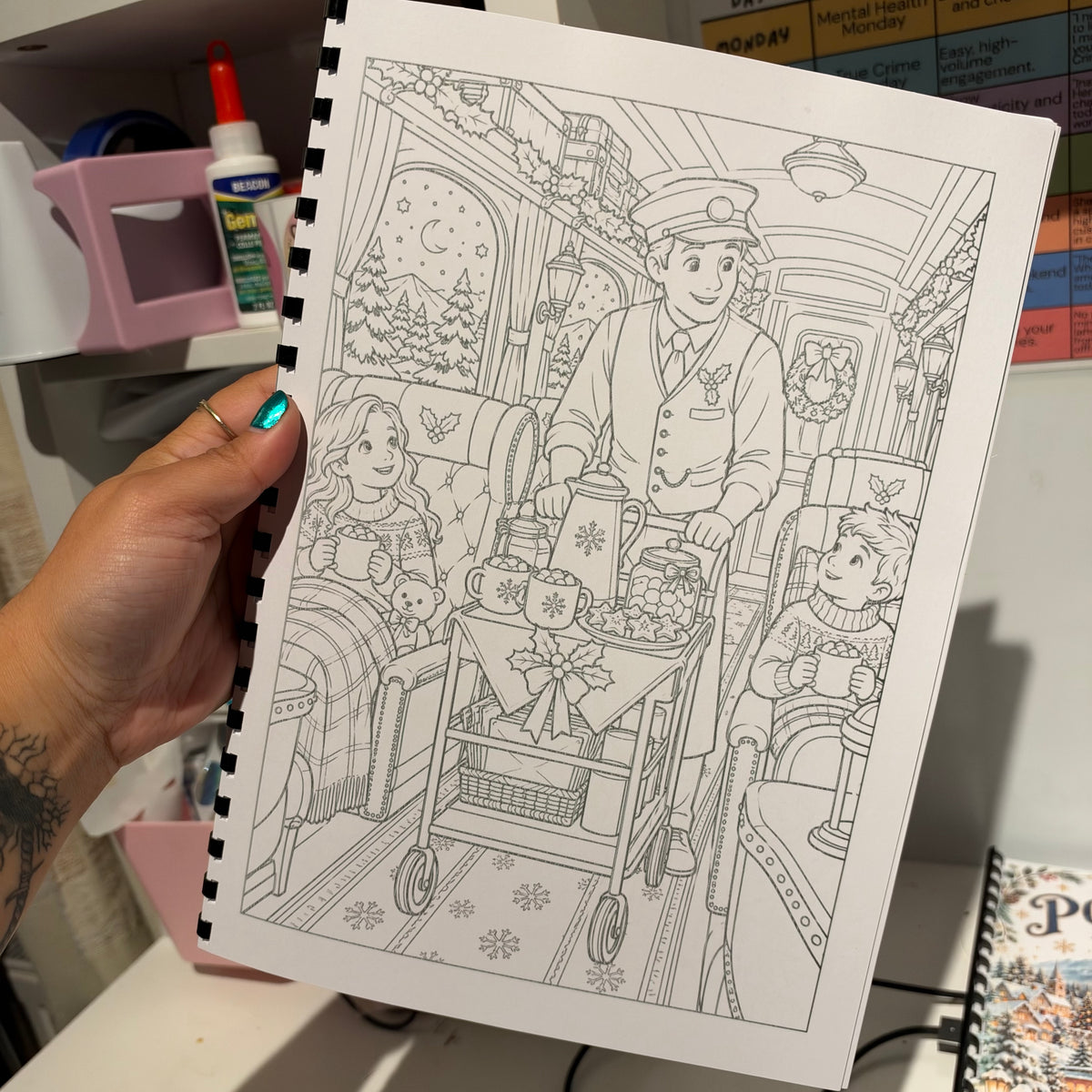 Polar Express Inspired Colouring Book