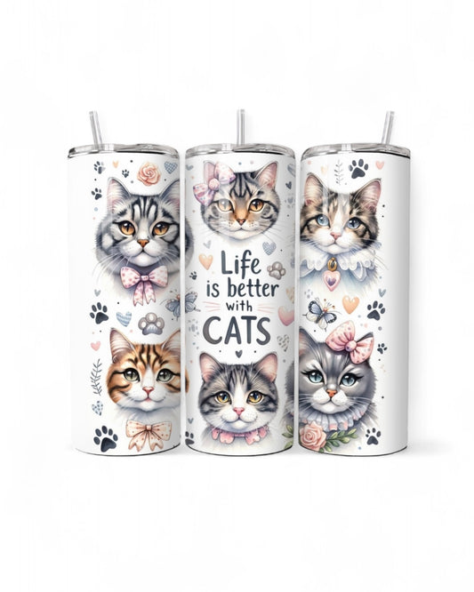 Life Is Better With Cats 20oz Tumbler