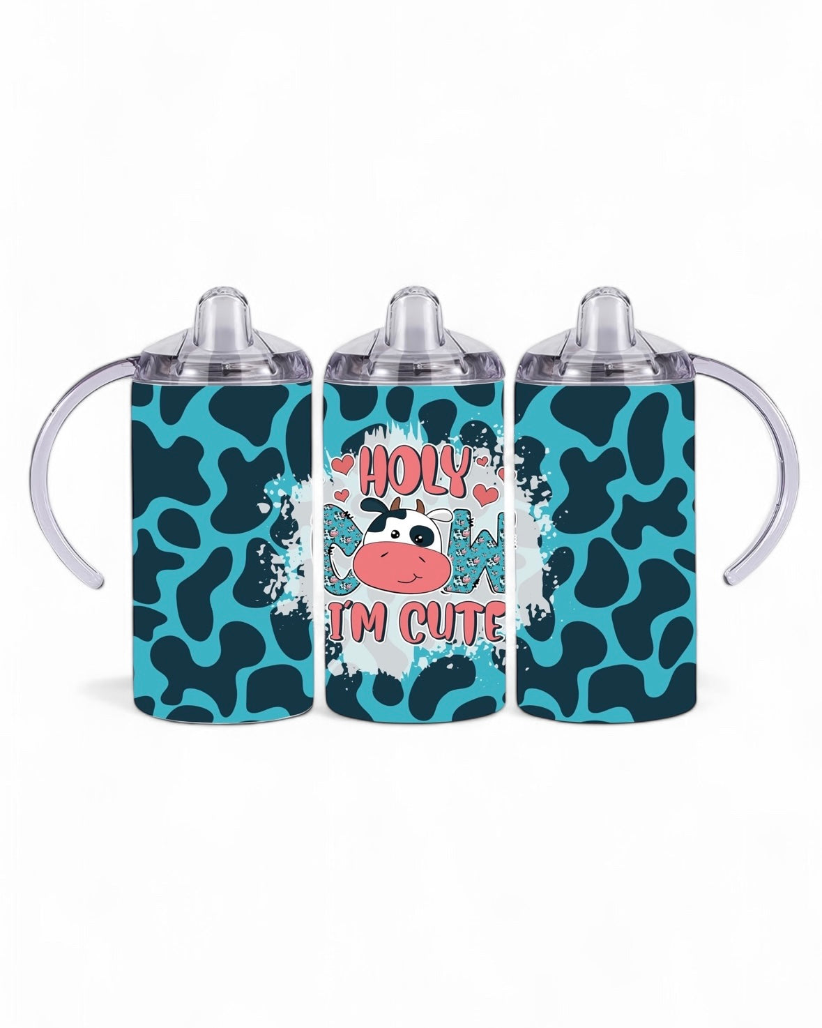 Holy Cow Blue 12oz Sippy Cup