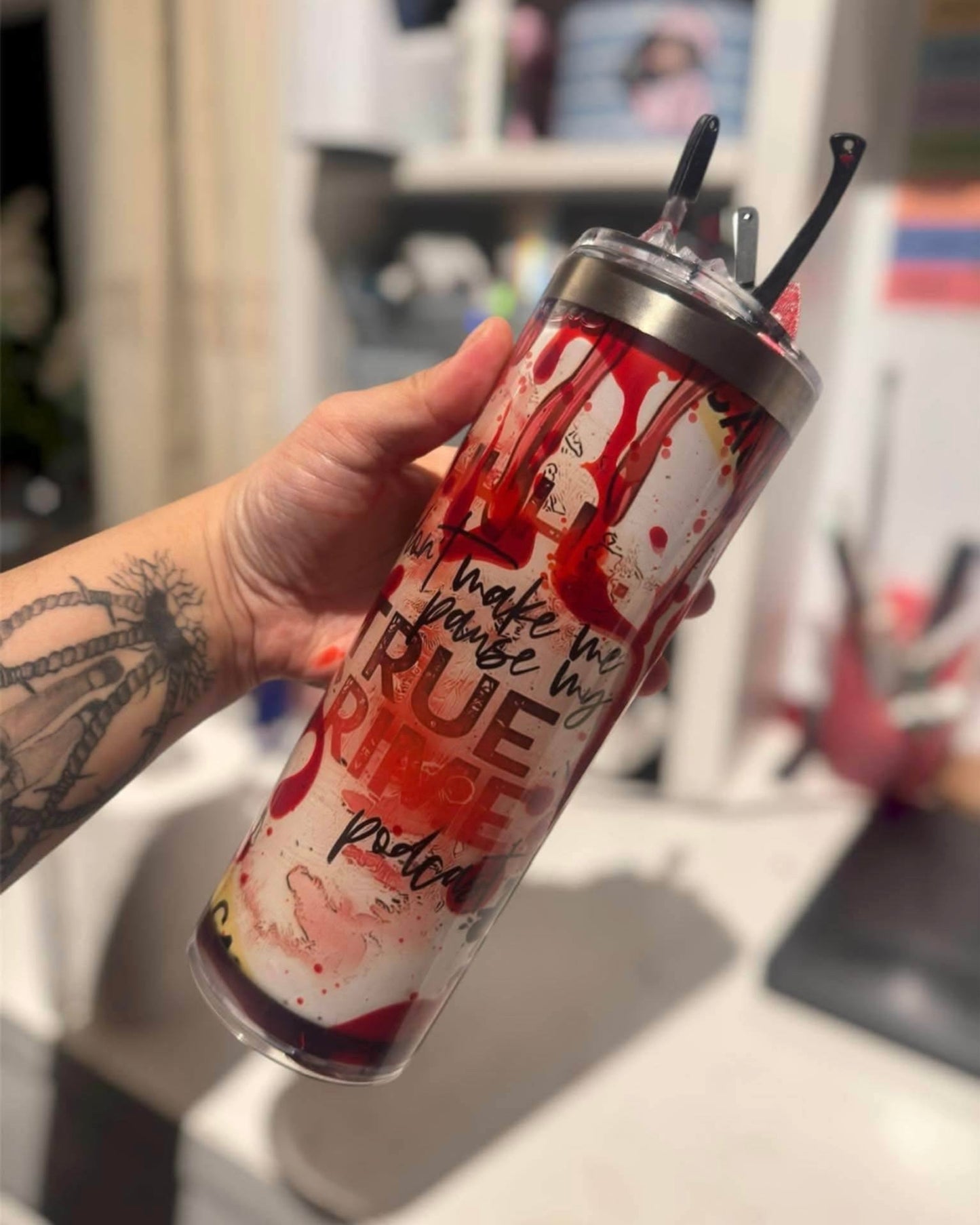 Custom 20oz Snowglobe Storyboard Tumbler