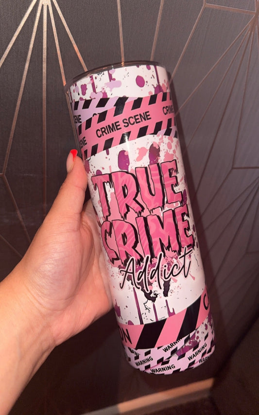 True Crime Pink 20oz Tumbler - Serpent Creations