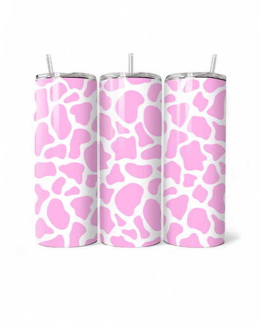 Light Pink Cowprint 20oz Tumbler